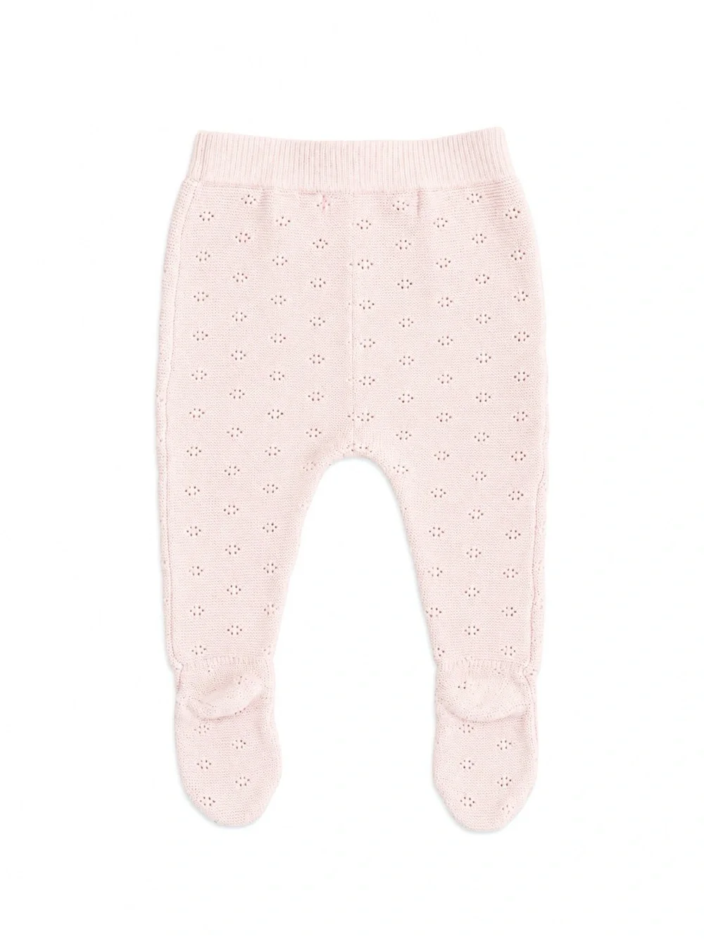 Zara Baby Newborn Pointelle Knit Wrap Sweater & Footed Pants Set 0-1M